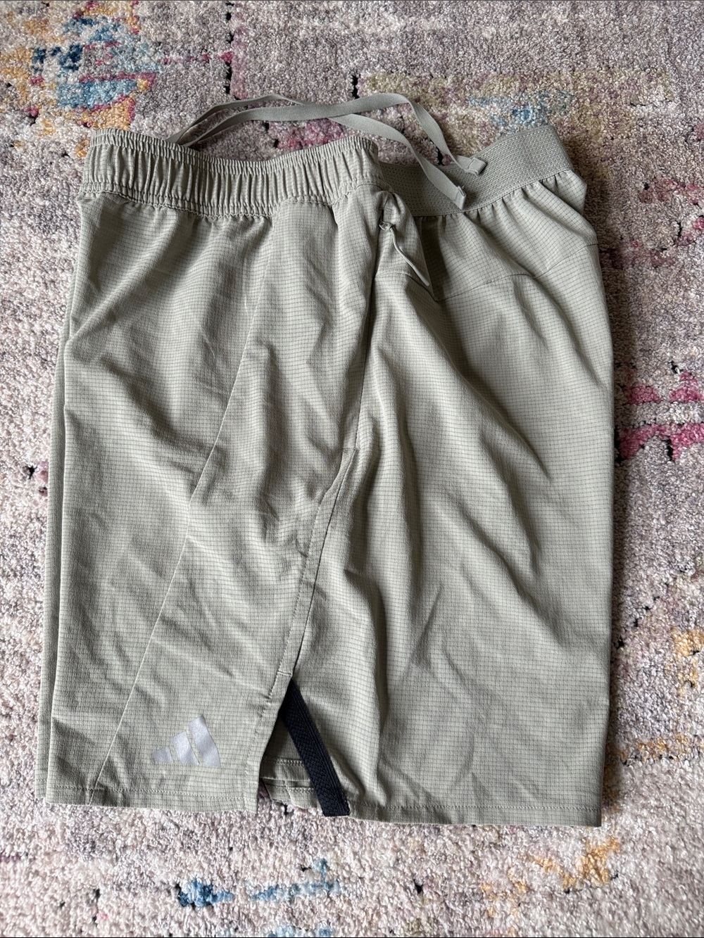 adidas Men's Olive Green Athletic Shorts